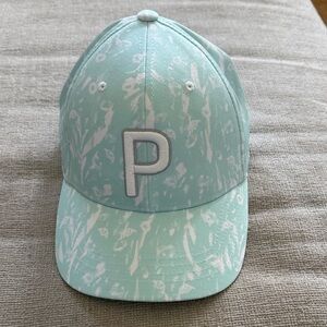 Puma Mint Green/ Light Teal and White Cap with Logo